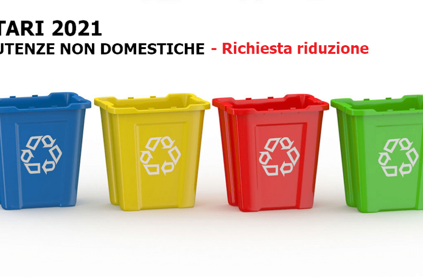 tari 2021 riduzione utenze non domestiche