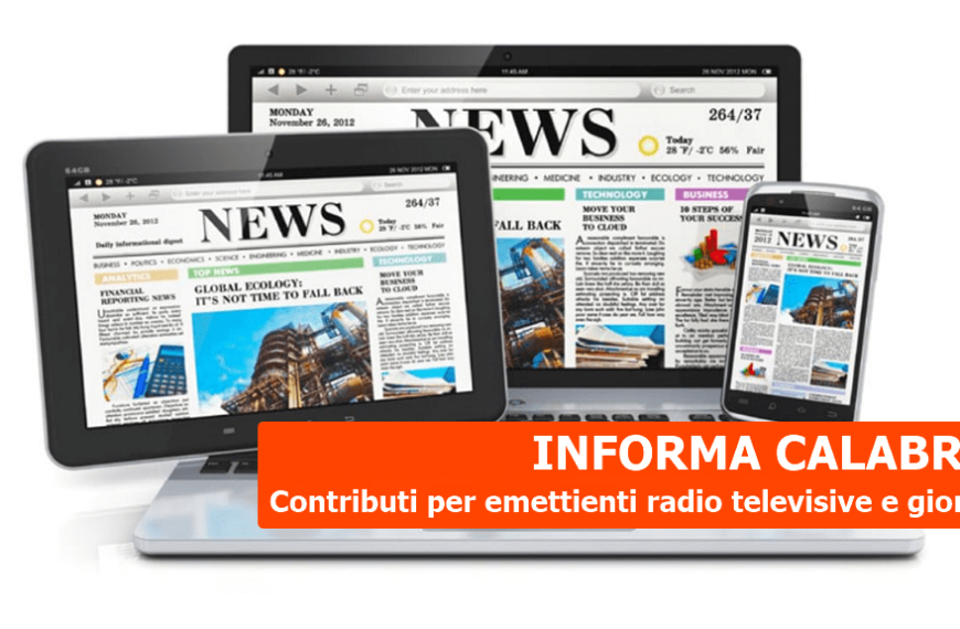 Informa Calabria. Contributi a emittenti radiotelevisive e testate giornalistiche