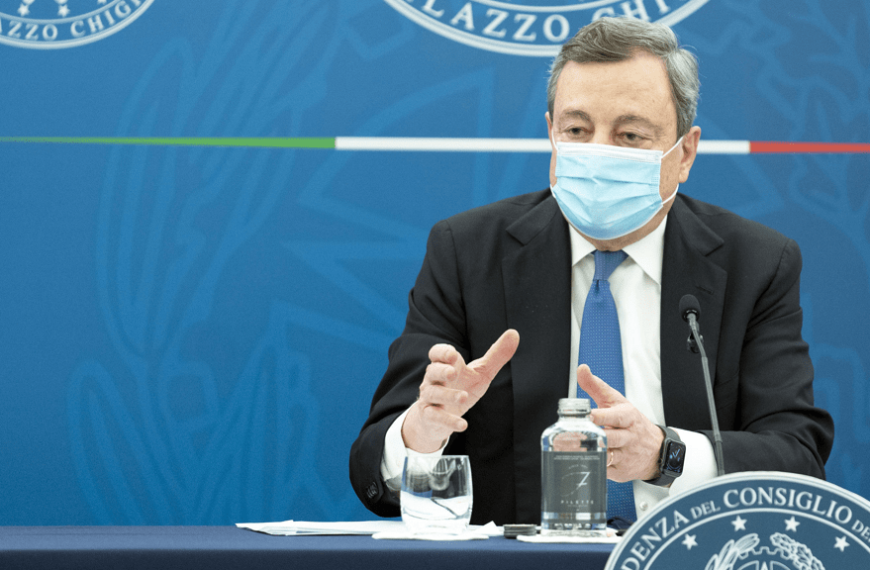 il presidente del consiglio dei ministri, Mario Draghi