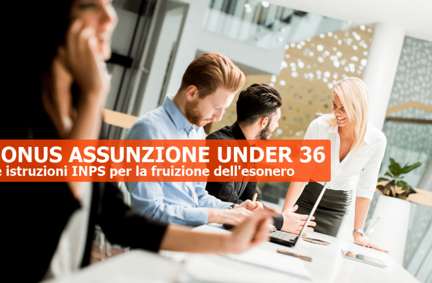 Esonero contributivo per assunzioni under 36