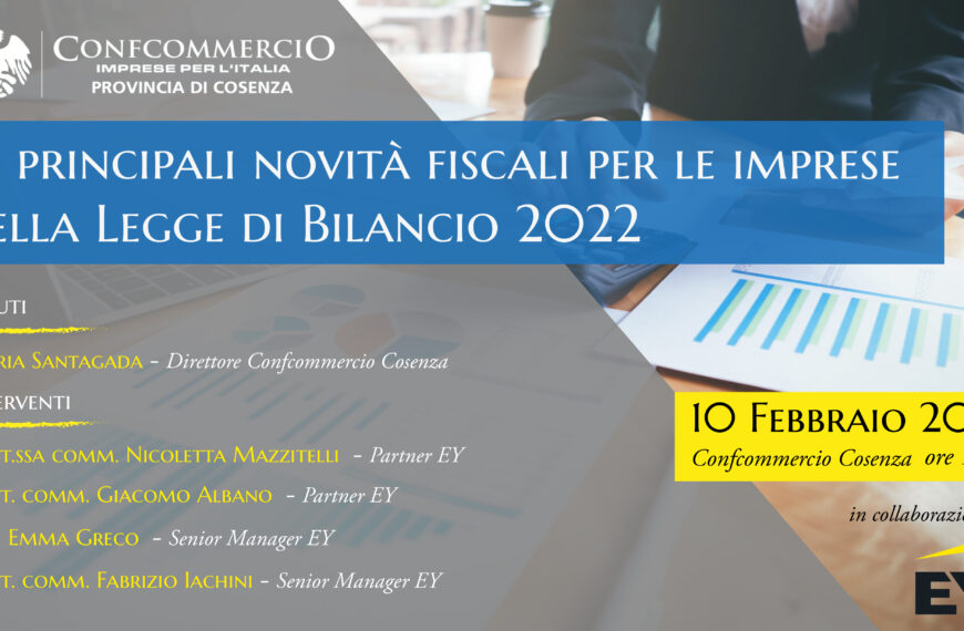 Le principali novità fiscali per le imprese nella legge di bilancio 2022