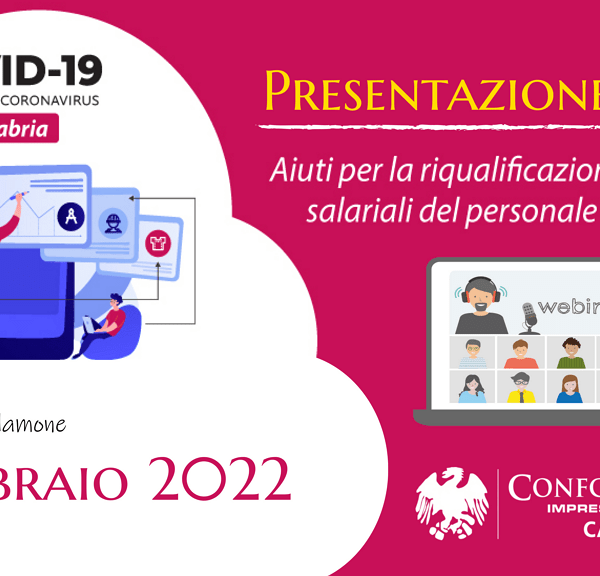 Webinar Bando Regione Calabria sui Costi Salariali