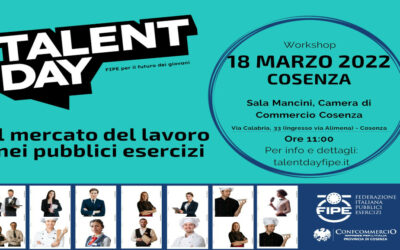 Talent day Fipe Cosenza. Il mercato del lavoro nei pubblici esercizi