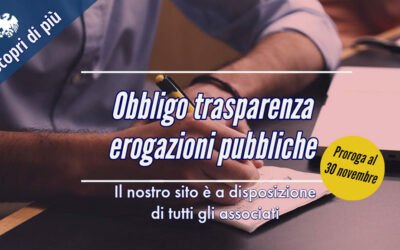 Obbligo trasparenza erogazioni pubbliche