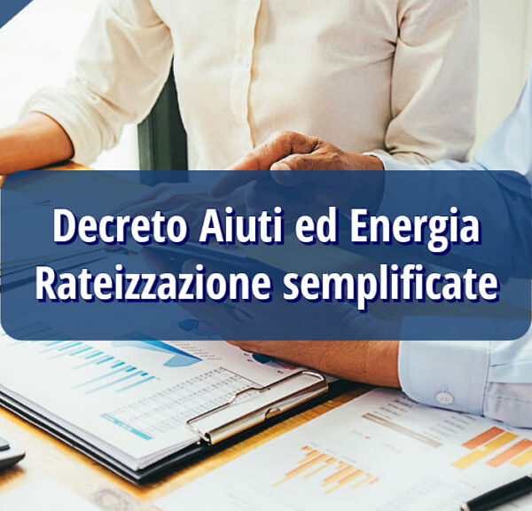 Decreto Aiuti ed Energia. Rateizzazioni semplificate