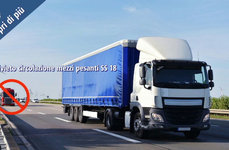 Limitazione circolazione mezzi pesanti SS 18