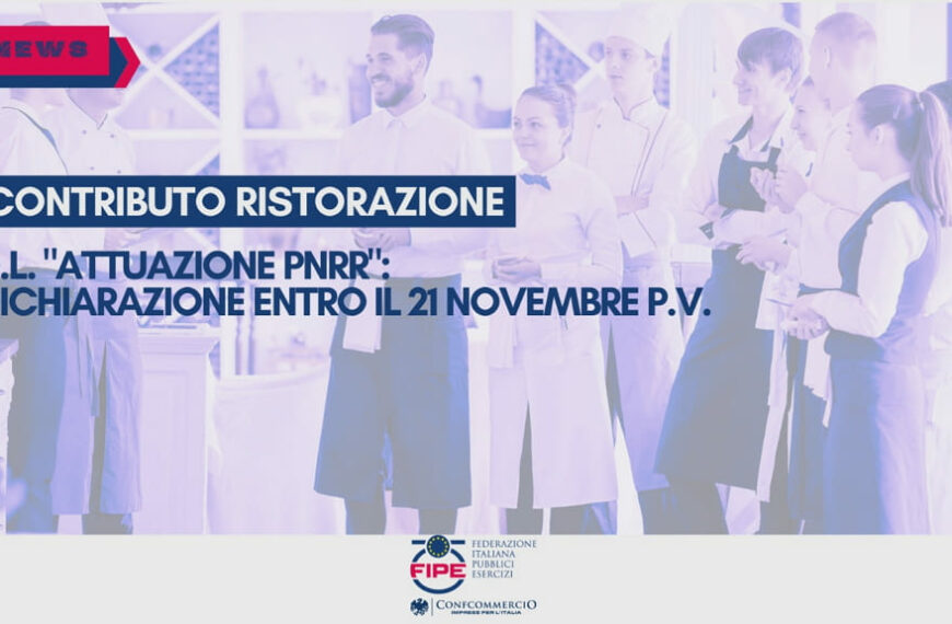 Contributo Ristorazione D.L. “Attuazione PNRR”