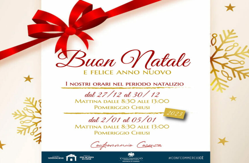 Festività natalizie. Gli orari dei nostri uffici
