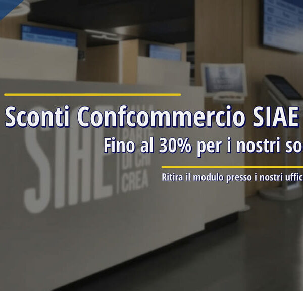 Siae 2023. Sconti per i soci Confcommercio