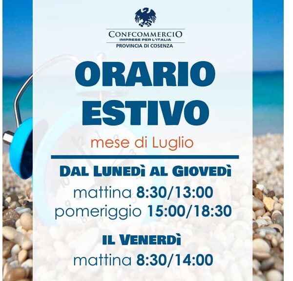 Orario estivo degli uffici a Luglio