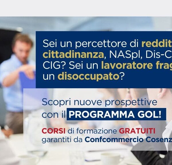 Programma GOL. I corsi di Confcommercio e SDI Confcommercio