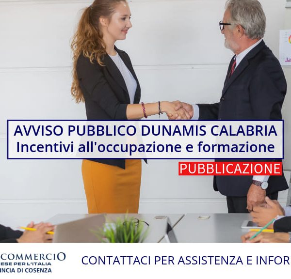 Dunamis Calabria: Incentivi all’Occupazione per nuove assunzioni