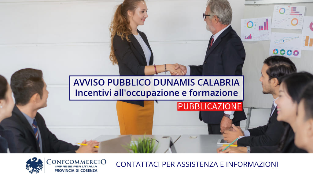 Dunamis Calabria: Incentivi all’Occupazione per nuove assunzioni