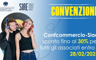 Sconti SIAE Confcommercio: ritira il modellino entro il 28 Febbraio
