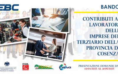 Ente Bilaterale del Terziario Cosenza. Nuovo bando concessione contributi ai lavoratori 2025