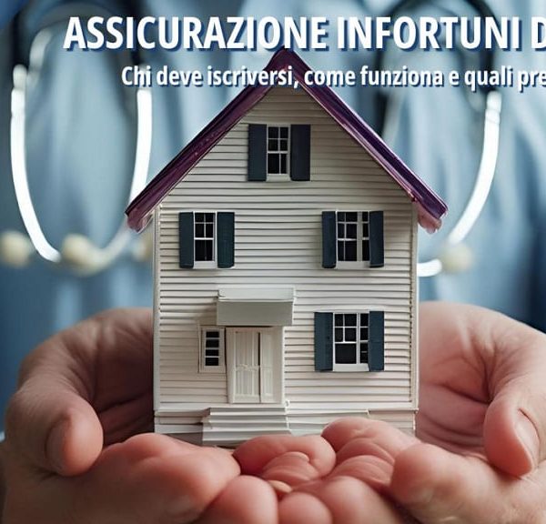 Un medico tiene tra le mani una casa in miniatura, simbolo della protezione assicurativa contro gli infortuni domestici.