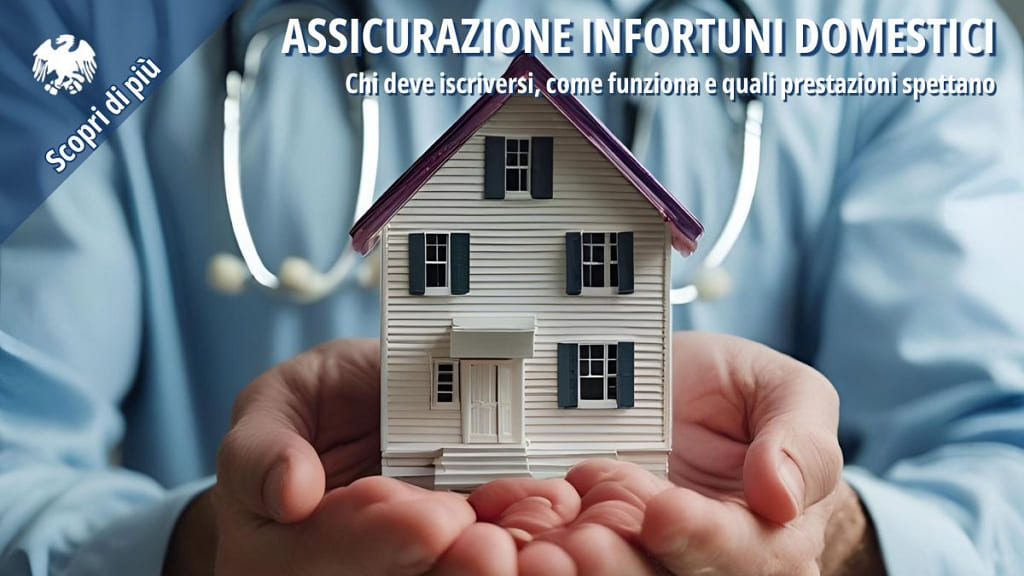 Un medico tiene tra le mani una casa in miniatura, simbolo della protezione assicurativa contro gli infortuni domestici.