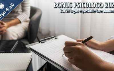 Bonus psicologo: al via le domande dal 25 luglio fino al 24 ottobre