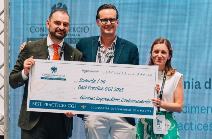 Il Gruppo Giovani Imprenditori Confcommercio Cosenza premiato a livello nazionale con il Premio Best Practice