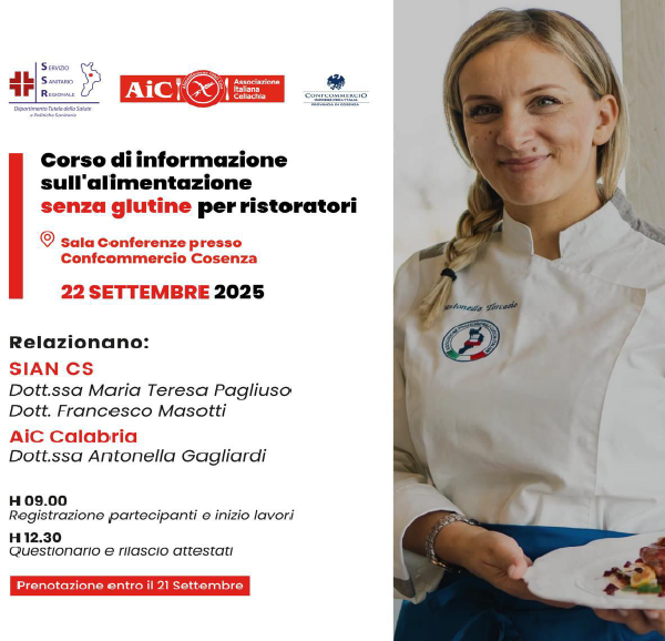 Corso gratuito sull’alimentazione senza glutine per ristoratori