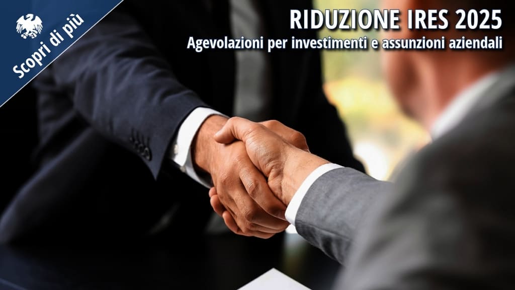 Stretta di mano tra due imprenditori, simbolo di accordo aziendale e agevolazioni fiscali 2025.