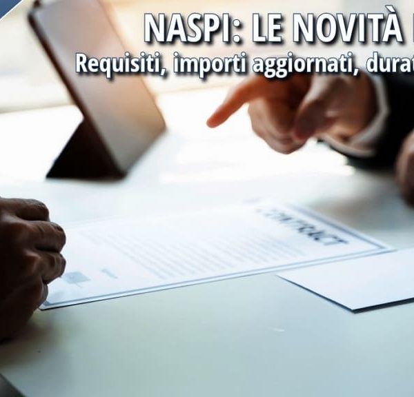 Due persone firmano documenti su un tavolo d’ufficio, simbolo delle nuove regole NASpI 2025 su requisiti, importi e scadenze.