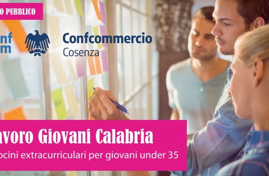 Tirocini extracurriculari under 35 in Calabria: giovani al lavoro in azienda con il supporto di Confcommercio Cosenza