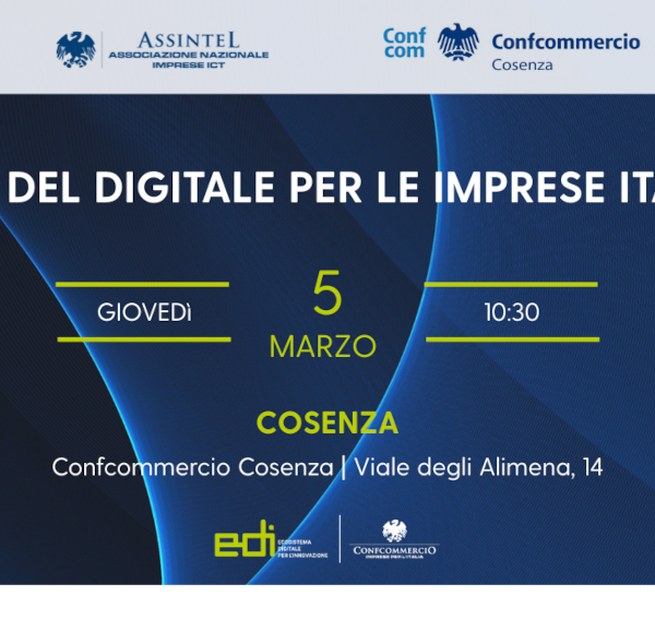 “La via del digitale per le imprese italiane” fa tappa a Cosenza: focus su Intelligenza Artificiale e competitività
