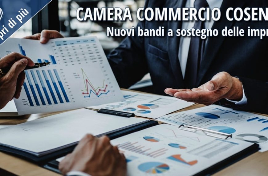 Camera di Commercio di Cosenza: presentazione dei nuovi bandi a sostegno delle imprese con analisi di dati economici e finanziari.