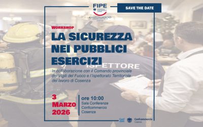 Sicurezza nei pubblici esercizi: un incontro operativo promosso da FIPE Confcommercio Cosenza