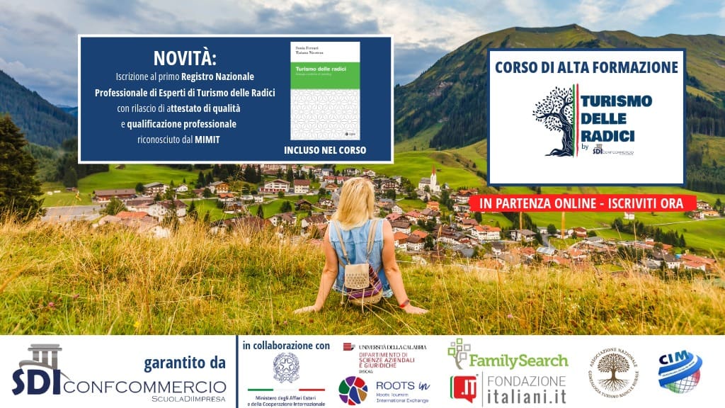 Turismo delle Radici: al via il corso di alta formazione con qualificazione riconosciuta