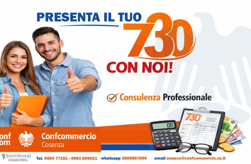 Assistenza CAF per dichiarazione dei redditi modello 730 con consulenza professionale Confcommercio.