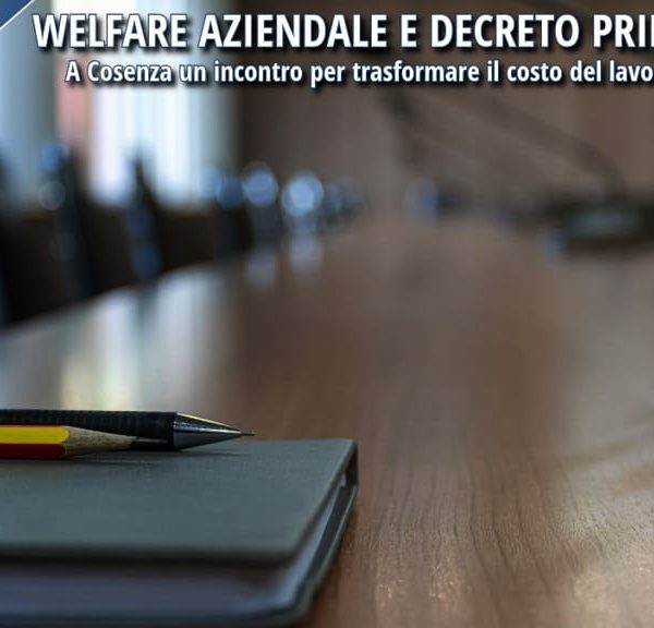 Immagine promozionale dell’incontro organizzato da Confcommercio Cosenza, dedicato a welfare aziendale, fringe benefit e strumenti per la crescita delle imprese.