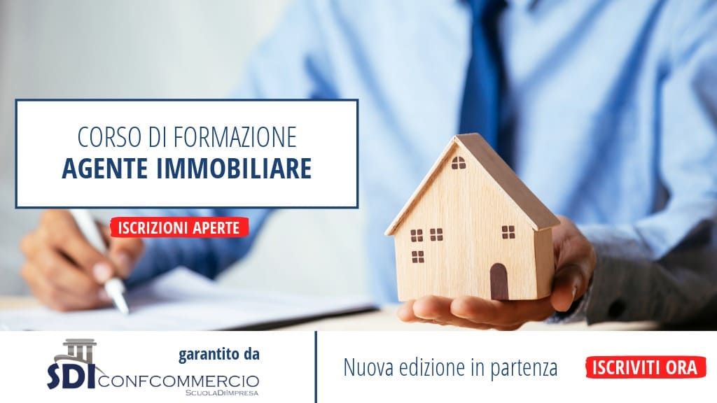 Corso di formazione per Agente Immobiliare organizzato da SDI Confcommercio Cosenza. Iscrizioni aperte per la nuova edizione del percorso abilitante alla professione.