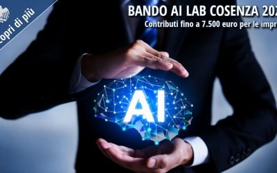 AI LAB Cosenza 2026: contributi fino a 7.500 euro per l’intelligenza artificiale