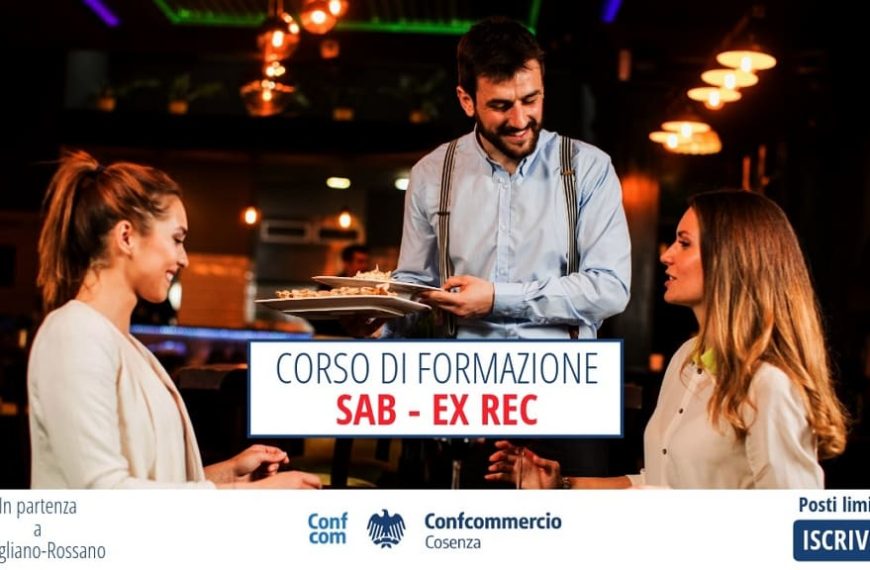 Corso SAB ex REC in partenza a Corigliano-Rossano promosso da Confcommercio Cosenza.