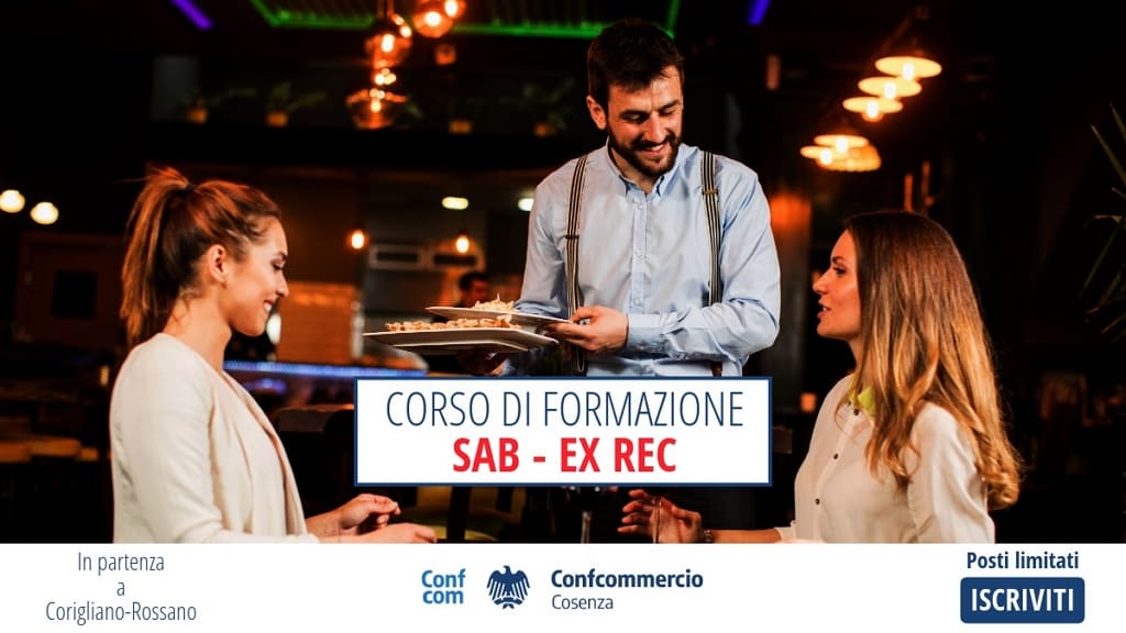 Corso SAB ex REC in partenza a Corigliano-Rossano promosso da Confcommercio Cosenza.